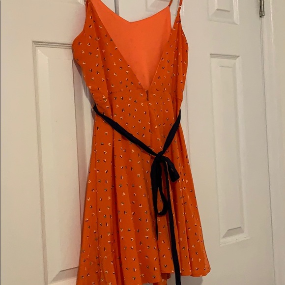Orange Mini Boat Patterned Dress - Picture 5 of 5